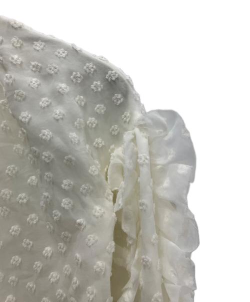 TSURU by MARIKO OIKAWA（ツルバイマリコオイカワ）Tsuru by Mariko Oikawa (ツルバイマリコオイカワ) ギャザースリットブラウス ホワイト サイズ:FREEの古着・服飾アイテム