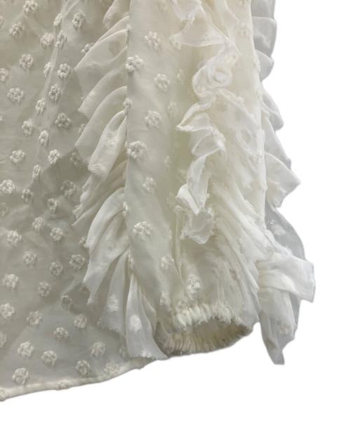 TSURU by MARIKO OIKAWA（ツルバイマリコオイカワ）Tsuru by Mariko Oikawa (ツルバイマリコオイカワ) ギャザースリットブラウス ホワイト サイズ:FREEの古着・服飾アイテム