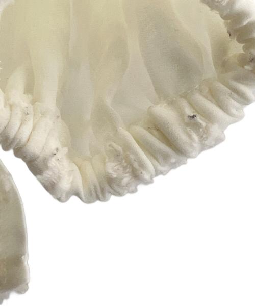 TSURU by MARIKO OIKAWA（ツルバイマリコオイカワ）Tsuru by Mariko Oikawa (ツルバイマリコオイカワ) ギャザースリットブラウス ホワイト サイズ:FREEの古着・服飾アイテム