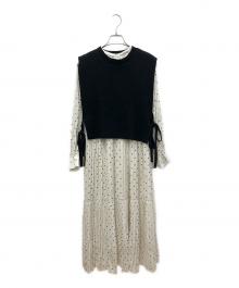 Lily Brown（リリーブラウン）の古着「長袖ワンピース」｜オフホワイト