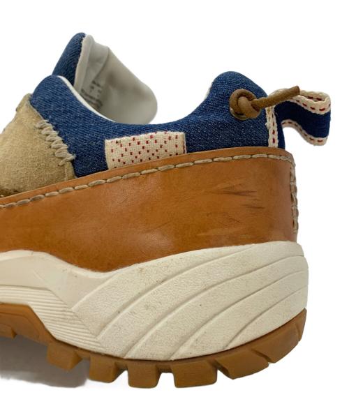 POLO RALPH LAUREN（ポロ・ラルフローレン）POLO RALPH LAUREN (ポロ・ラルフローレン) レザースニーカー ブルー×ブラウン サイズ:25.5の古着・服飾アイテム