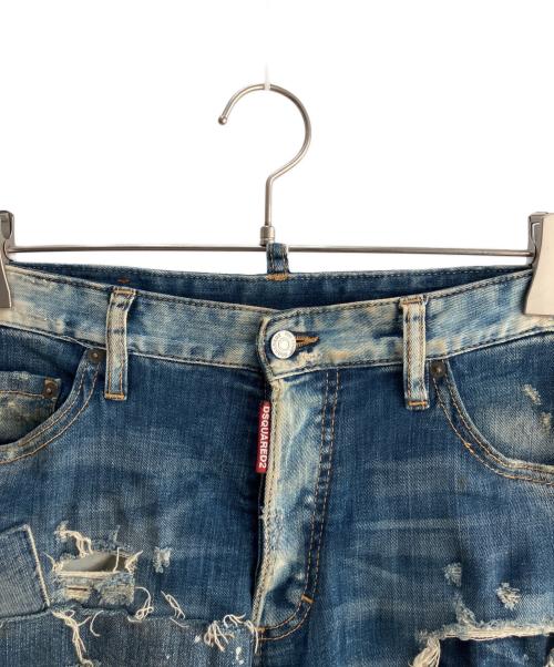 DSQUARED2（ディースクエアード）DSQUARED2 (ディースクエアード) ダメージジーンズ ブルー サイズ:46の古着・服飾アイテム