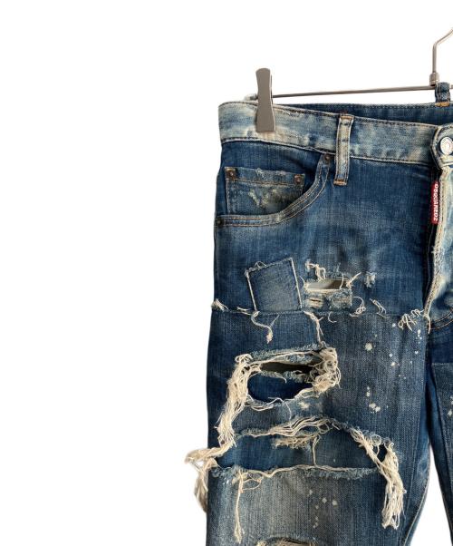 DSQUARED2（ディースクエアード）DSQUARED2 (ディースクエアード) ダメージジーンズ ブルー サイズ:46の古着・服飾アイテム