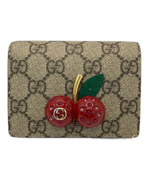 GUCCI（グッチ）GUCCI (グッチ) GGスプリームチェリー グレーの古着・服飾アイテム