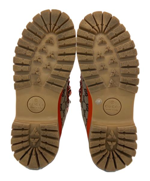 THE NORTH FACE（ザ ノース フェイス）THE NORTH FACE (ザ ノース フェイス) GUCCI (グッチ) トレッキングブーツ ベージュ×オレンジ サイズ:38の古着・服飾アイテム