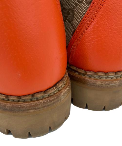 THE NORTH FACE（ザ ノース フェイス）THE NORTH FACE (ザ ノース フェイス) GUCCI (グッチ) トレッキングブーツ ベージュ×オレンジ サイズ:38の古着・服飾アイテム