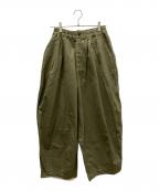 HARVESTYハーベスティー）の古着「ワイドパンツ」｜カーキ
