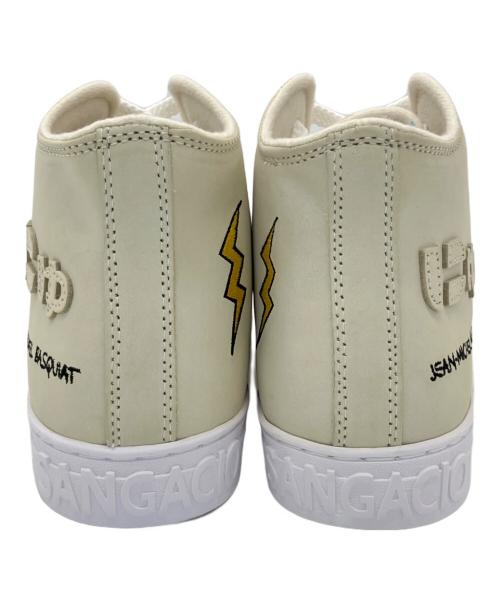 Sangacio（サンガッチョ）SANGACIO (サンガッチョ) NYUsHI JEAN-MICHEL BASQUIAT スニーカー ベージュ サイズ:23.5の古着・服飾アイテム