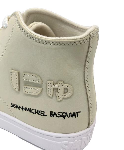 Sangacio（サンガッチョ）SANGACIO (サンガッチョ) NYUsHI JEAN-MICHEL BASQUIAT スニーカー ベージュ サイズ:23.5の古着・服飾アイテム
