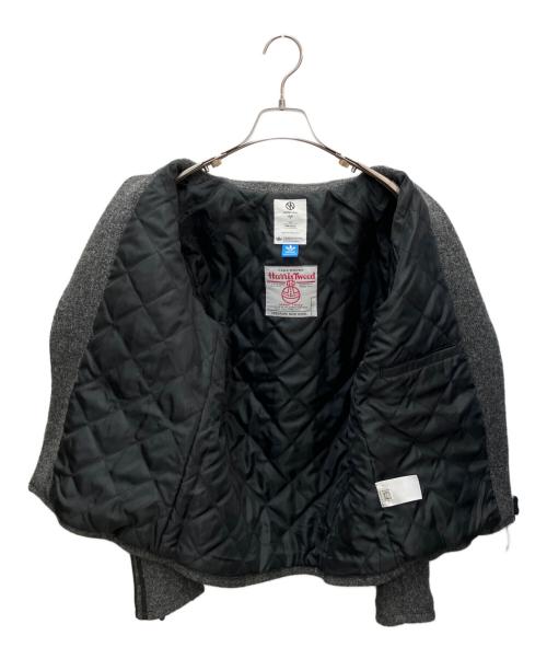 adidas（アディダス）adidas (アディダス) Harris Tweed (ハリスツイード) NEIGHBORHOOD (ネイバーフッド) ダブルライダースジャケット ブラック サイズ:Ｍの古着・服飾アイテム