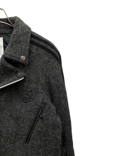 adidas（アディダス）adidas (アディダス) Harris Tweed (ハリスツイード) NEIGHBORHOOD (ネイバーフッド) ダブルライダースジャケット ブラック サイズ:Ｍの古着・服飾アイテム