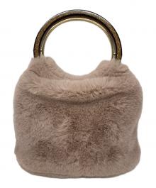 Kate Spade（ケイトスペード）の古着「ファーハンドバッグ」｜ピンクベージュ