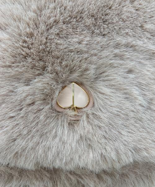 Kate Spade（ケイトスペード）Kate Spade (ケイトスペード) ファーハンドバッグ ピンクベージュの古着・服飾アイテム