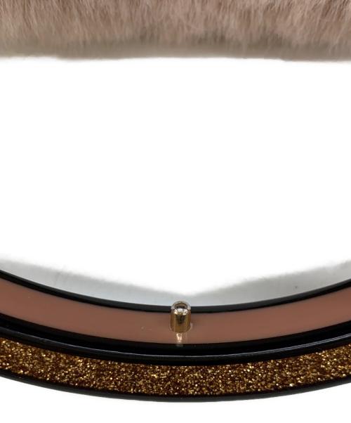 Kate Spade（ケイトスペード）Kate Spade (ケイトスペード) ファーハンドバッグ ピンクベージュの古着・服飾アイテム