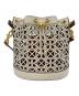 TORY BURCH（トリーバーチ）の古着「ショルダーバスケットバッグ」｜ホワイト×ブラウン