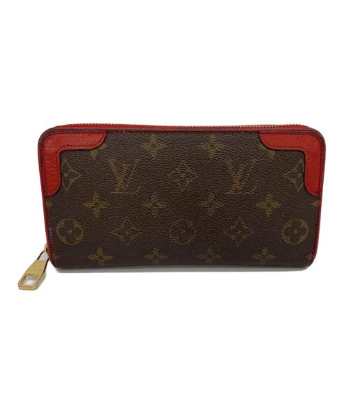 LOUIS VUITTON（ルイ ヴィトン）LOUIS VUITTON (ルイ ヴィトン) 長財布 ブラウン×レッドの古着・服飾アイテム