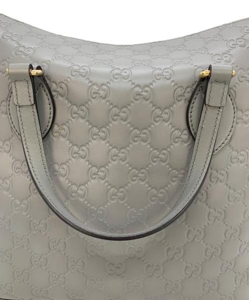 GUCCI（グッチ）GUCCI (グッチ) 2WAYバッグ（ショルダー無し） グレーの古着・服飾アイテム
