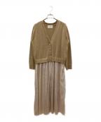RAY BEAMSレイ ビームス）の古着「長袖ワンピース」｜ベージュ