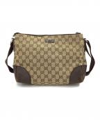 GUCCIグッチ）の古着「ショルダーバッグ」｜ベージュ×ブラウン