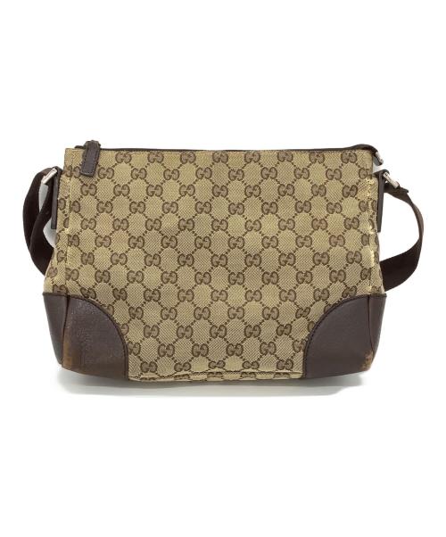 GUCCI（グッチ）GUCCI (グッチ) ショルダーバッグ ベージュ×ブラウンの古着・服飾アイテム
