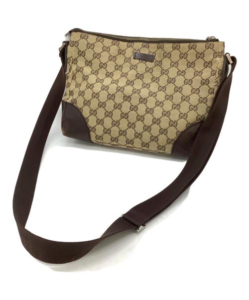 GUCCI（グッチ）GUCCI (グッチ) ショルダーバッグ ベージュ×ブラウンの古着・服飾アイテム