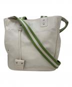 BALLYバリー）の古着「2WAYバッグ」｜ホワイト×ライトグリーン