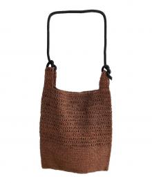 MAISON N.H PARIS（メゾン・エヌ・アッシュ・パリ）の古着「編み込みショルダーバッグ」｜ブラウン