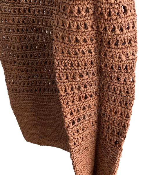 MAISON N.H PARIS（メゾン・エヌ・アッシュ・パリ）MAISON N.H PARIS (メゾン・エヌ・アッシュ・パリ) 編み込みショルダーバッグ ブラウンの古着・服飾アイテム