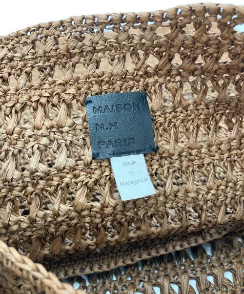 MAISON N.H PARIS（メゾン・エヌ・アッシュ・パリ）MAISON N.H PARIS (メゾン・エヌ・アッシュ・パリ) 編み込みショルダーバッグ ブラウンの古着・服飾アイテム
