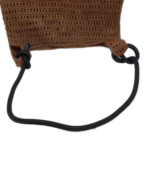 MAISON N.H PARIS（メゾン・エヌ・アッシュ・パリ）MAISON N.H PARIS (メゾン・エヌ・アッシュ・パリ) 編み込みショルダーバッグ ブラウンの古着・服飾アイテム