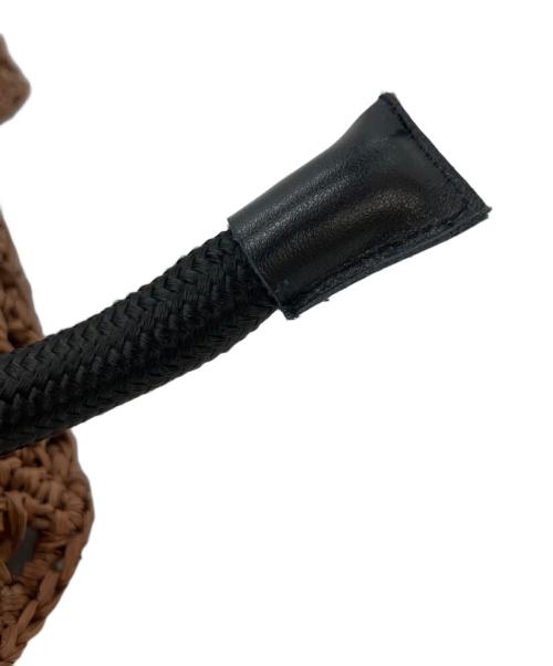 MAISON N.H PARIS（メゾン・エヌ・アッシュ・パリ）MAISON N.H PARIS (メゾン・エヌ・アッシュ・パリ) 編み込みショルダーバッグ ブラウンの古着・服飾アイテム