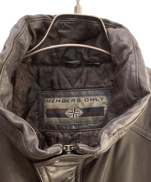 MEMBERS ONLY（メンバーズオンリー）MEMBERS ONLY (メンバーズオンリー) レザージャケット ブラウン サイズ:ｌの古着・服飾アイテム