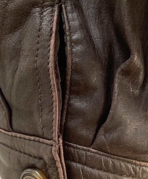 MEMBERS ONLY（メンバーズオンリー）MEMBERS ONLY (メンバーズオンリー) レザージャケット ブラウン サイズ:ｌの古着・服飾アイテム