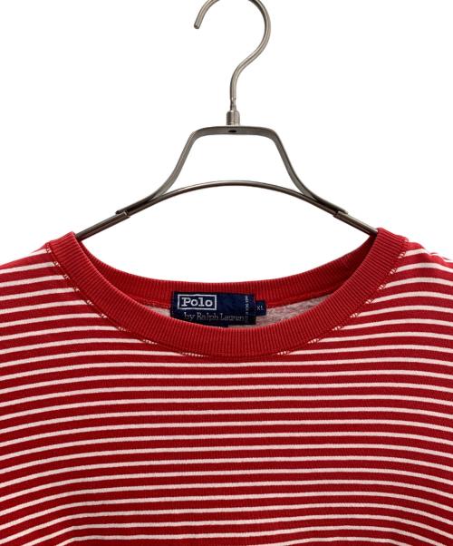 POLO RALPH LAUREN（ポロ・ラルフローレン）POLO RALPH LAUREN (ポロ・ラルフローレン) スウェット レッド×ホワイト サイズ:XLの古着・服飾アイテム