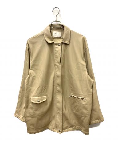 新品未使用　AMERI アメリ　フェイク　レザージャケット　ゆったり　ベージュ 中古・古着通販】Ameri (アメリ) フェイクレザージャケット ベージュ