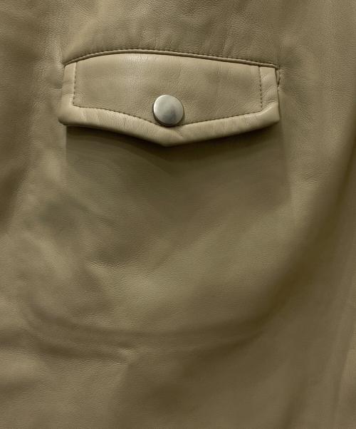 Ameri（アメリ）Ameri (アメリ) フェイクレザージャケット ベージュ サイズ:SIZE Freeの古着・服飾アイテム