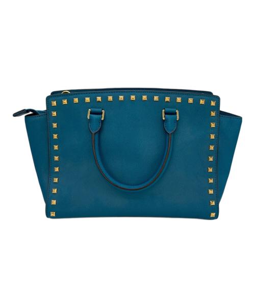 MICHAEL KORS（マイケル・コース）MICHAEL KORS (マイケル・コース) スタッズ2WAYショルダーバッグ ブルーの古着・服飾アイテム