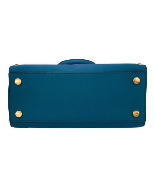 MICHAEL KORS（マイケル・コース）MICHAEL KORS (マイケル・コース) スタッズ2WAYショルダーバッグ ブルーの古着・服飾アイテム