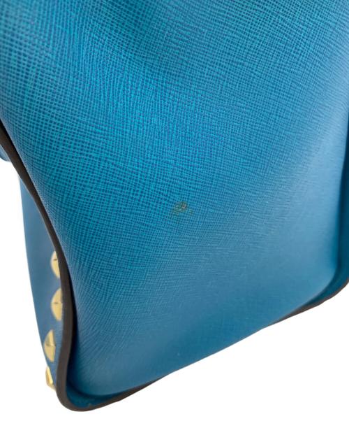 MICHAEL KORS（マイケル・コース）MICHAEL KORS (マイケル・コース) スタッズ2WAYショルダーバッグ ブルーの古着・服飾アイテム