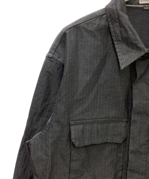 STONE ISLAND（ストーンアイランド）STONE ISLAND (ストーンアイランド) STONE ISLAND(ストーンアイランド)ワークシャツ グレー サイズ:Lの古着・服飾アイテム