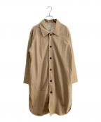 Sea Room lynnシールームリン）の古着「ステンカラーコート」｜ベージュ