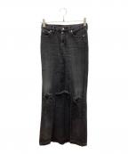 PARANOIDパラノイド）の古着「デニムスカート」｜ブラック
