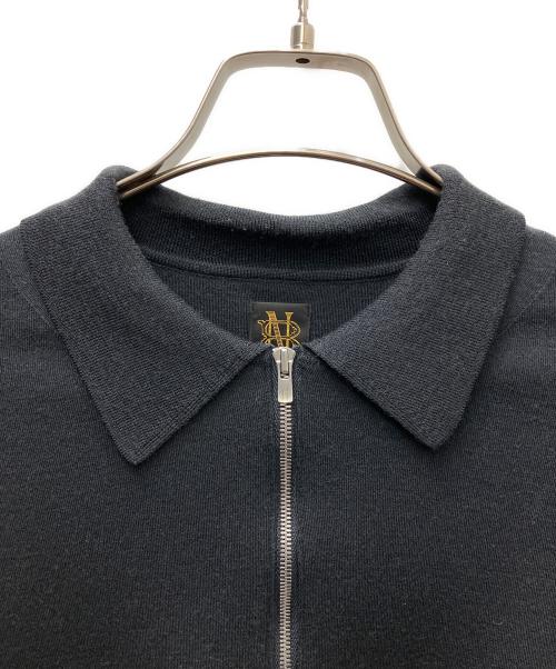 BATONER（バトナ―）BATONER (バトナ―) 32G SMOOTH WOOL POLO HALF ZIP ブラック サイズ:Lの古着・服飾アイテム