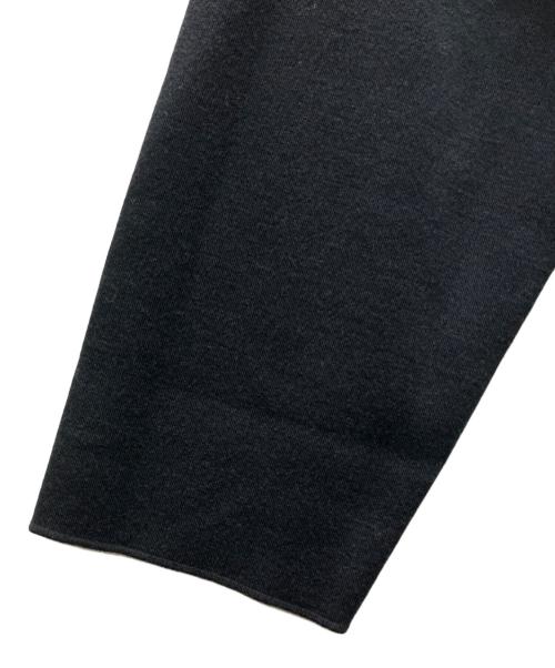 BATONER（バトナ―）BATONER (バトナ―) 32G SMOOTH WOOL POLO HALF ZIP ブラック サイズ:Lの古着・服飾アイテム