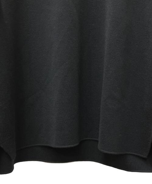 BATONER（バトナ―）BATONER (バトナ―) 32G SMOOTH WOOL POLO HALF ZIP ブラック サイズ:Lの古着・服飾アイテム