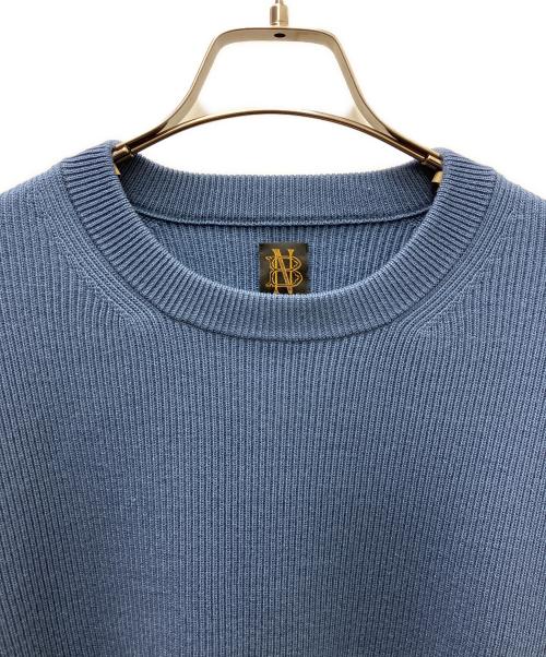 BATONER（バトナ―）BATONER (バトナ―) SUPER HIGH TWIST WOOL CREW NECK ブルー サイズ:Lの古着・服飾アイテム