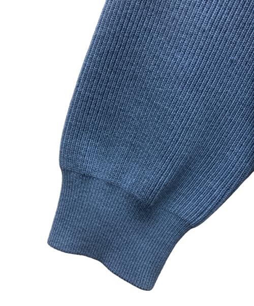 BATONER（バトナ―）BATONER (バトナ―) SUPER HIGH TWIST WOOL CREW NECK ブルー サイズ:Lの古着・服飾アイテム