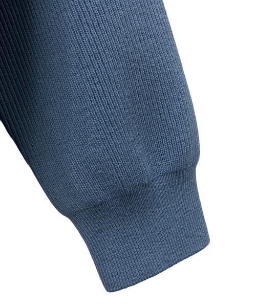 BATONER（バトナ―）BATONER (バトナ―) SUPER HIGH TWIST WOOL CREW NECK ブルー サイズ:Lの古着・服飾アイテム