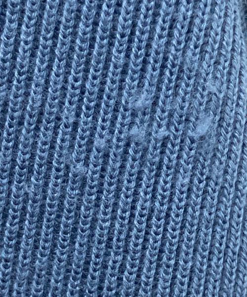 BATONER（バトナ―）BATONER (バトナ―) SUPER HIGH TWIST WOOL CREW NECK ブルー サイズ:Lの古着・服飾アイテム