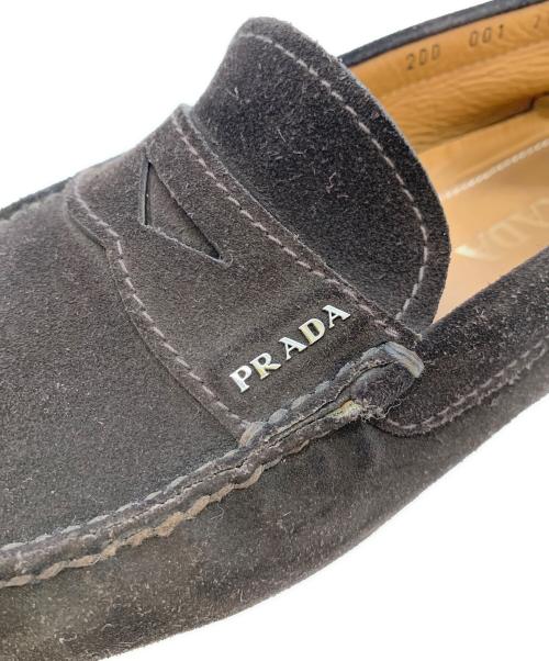 PRADA（プラダ）PRADA (プラダ) ドライビングシューズ ブラウン サイズ:26.5の古着・服飾アイテム